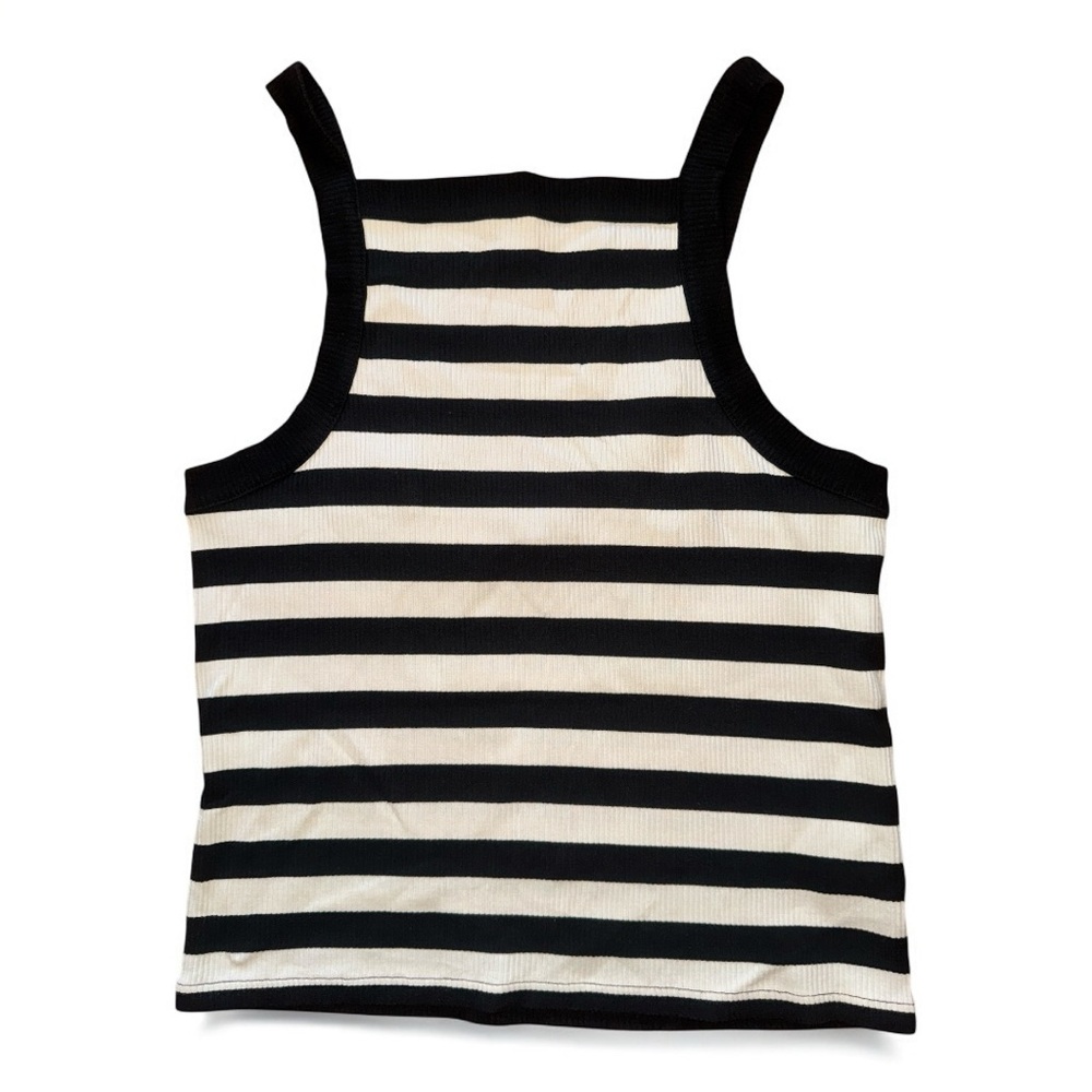 J. Crew‎ Black and White Striped Tank Top XL